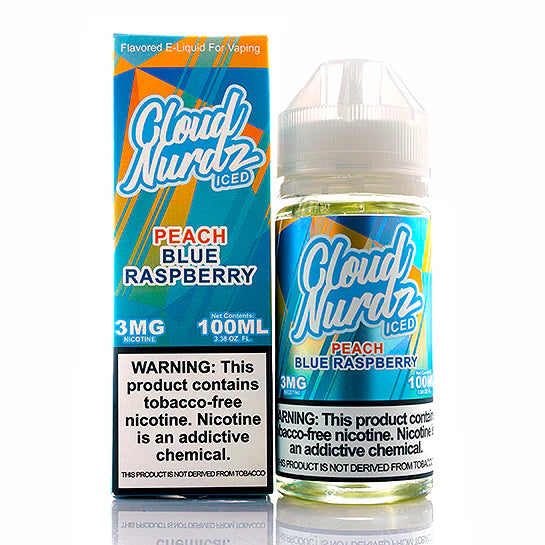 Cloud Nerdz Blue Raspberry Peach Iced