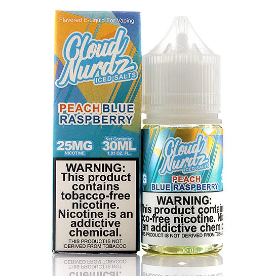 Cloud Nerdz Blue Raspberry Peach Iced Salts